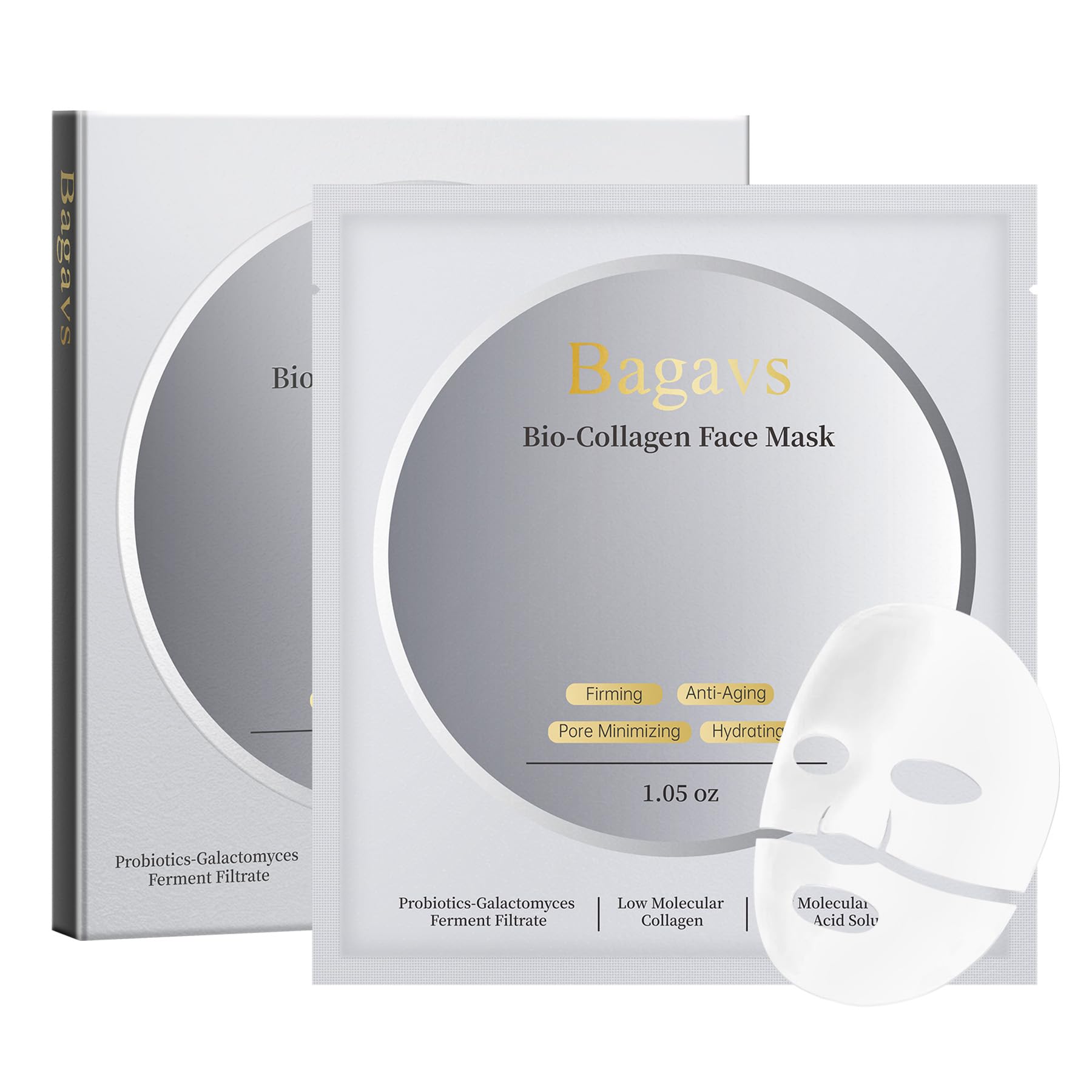 Collagen Face Mask for Overnight Skin Care with Real Deep Bio-Collagen Hydrating Anti-Wrinkle Lifting 30g x 4ea